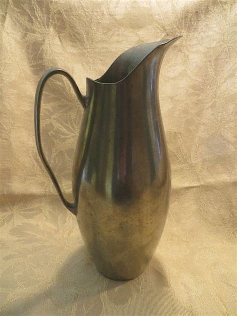 Vintage International Pewter Vase Pitcher Haute Juice
