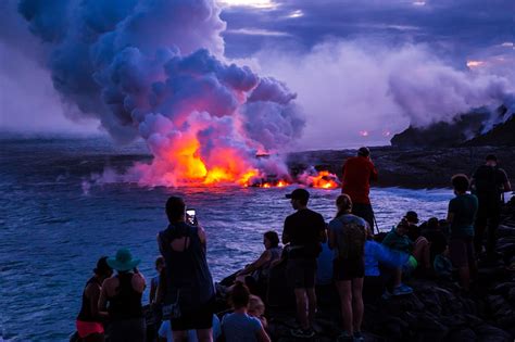Volcanosunsetvolcanoes National Parkhawaiiusa Free Image From