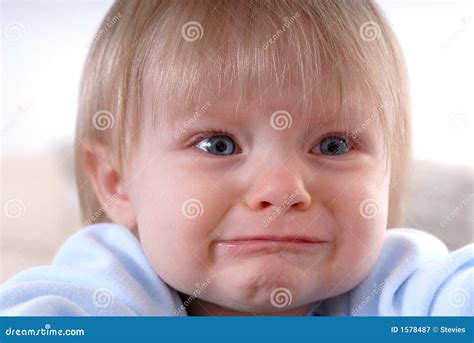 Sad Baby Stock Image Image Of Long Playpen Tears Eyes 1578487