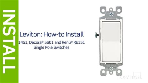 The advice and ideas which were elaborated above should be a excellent kick start, however. Leviton Presents: How To Install A Single Pole Switch - Youtube - Single Pole Light Switch ...