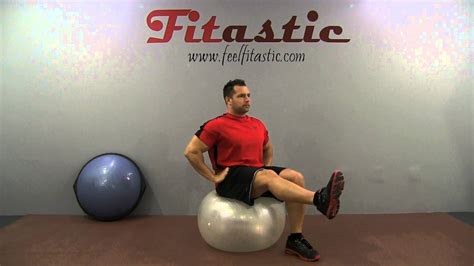 Swiss Ball Seated Hands On Hip Single Leg Raise Youtube