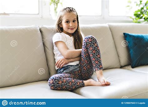 Beauty Girl On Sofa Stock Image Image Of Daughter Female 129607643