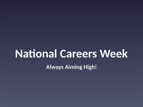 Careers Week Assembly Teaching Resources