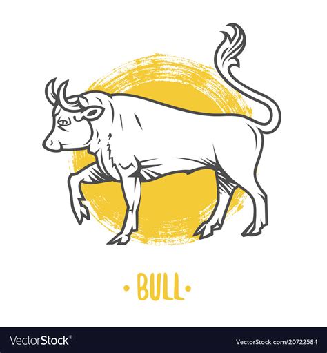 Logo Of Bull Coat Of Arms Heraldry Royalty Free Vector Image