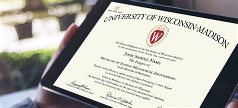 certified electronic diploma office of the registrar uw madison