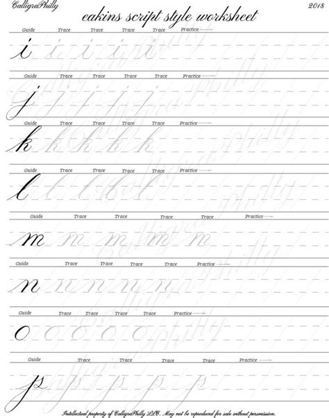 Copperplate Calligraphy Alphabet Practice Sheets Mastering