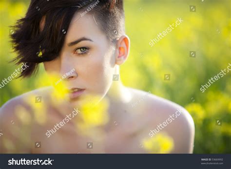 Young Modern Girl No Clothes On Stock Photo 53669992