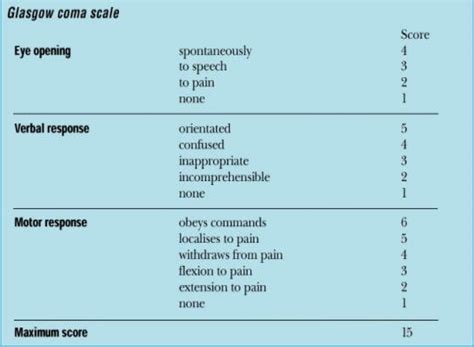 How To Calculate A Glasgow Coma Scale Gcs Score First Aid For Free