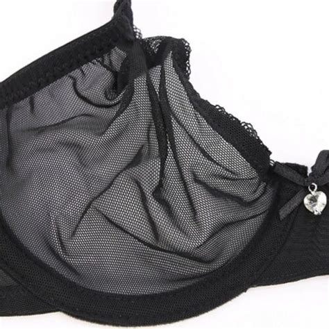 Womens Lace Bra See Through Bralette Push Up Lingerie Sheer Cupless Sleepwear EBay