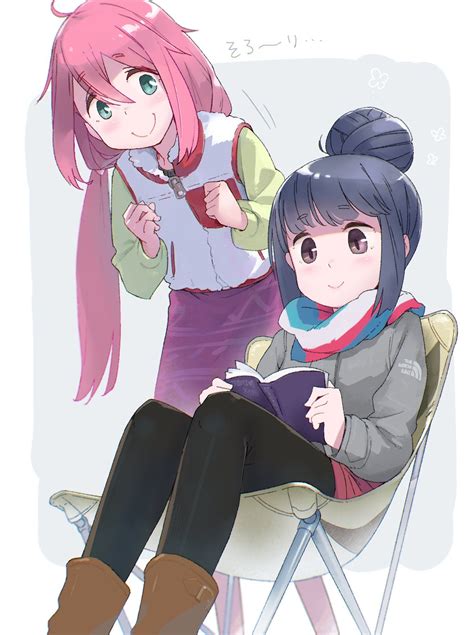 Nadeshiko And Shima Rin Yurucamp Animegirlsreading