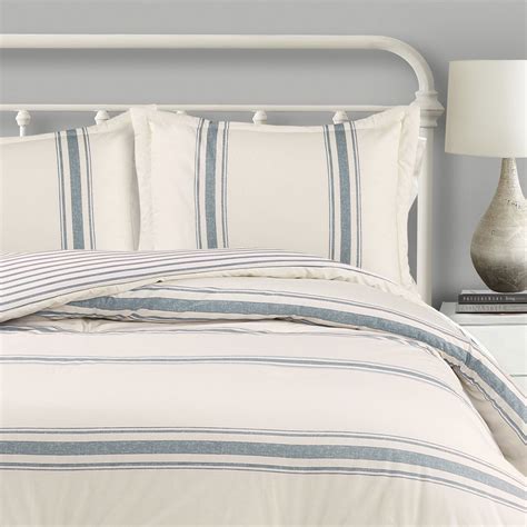 Lush Decor Farmhouse Grey Stripe 3 Piece Comforter Set King Walmart