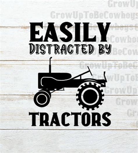 Tractor Svg Easily Distracted By Tractors Boys Tractor Svg Allis Chalmers Tractor