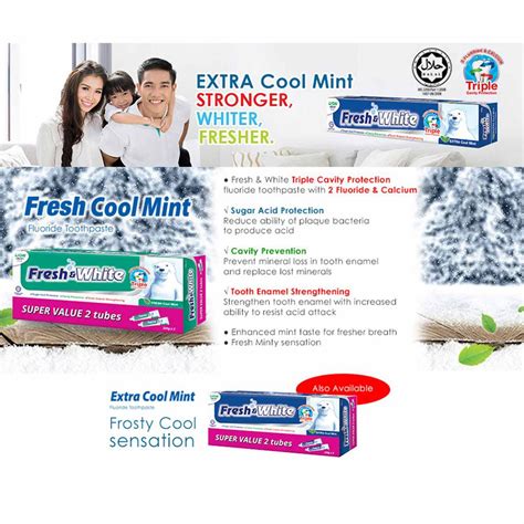 Fresh And White Toothpaste 【225gm 50gm】 Shopee Malaysia