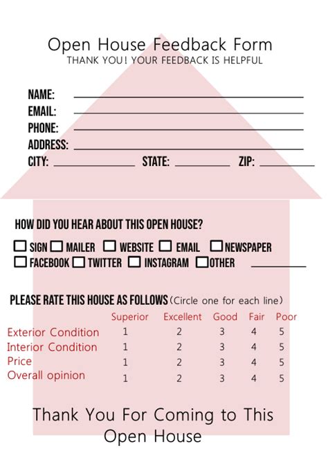 Feedback Form Template Postermywall