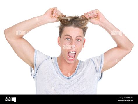 Man Pulling Hair Out Hi Res Stock Photography And Images Alamy