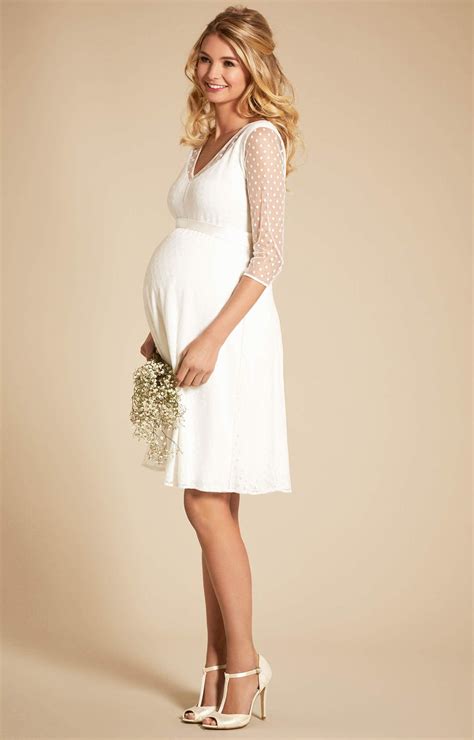 See more ideas about wedding, wedding dresses, wedding groomsmen attire. Silvia Polka Dot Maternity Dress Ivory - Maternity Wedding ...
