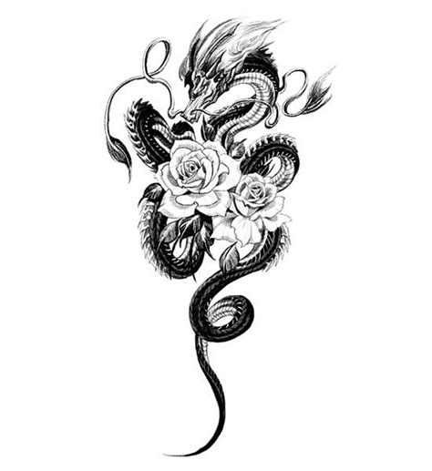Dragon Ephemeral Tattoo Roses Dragon Jewels