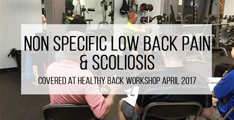 Non Specific Low Back Pain And Scoliosis Covered At Healthy Back