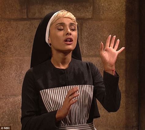 ariana grande searches for a real scandal as she hosts saturday night live daily mail online