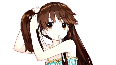 Beautiful Anime Girl Brown Hair
