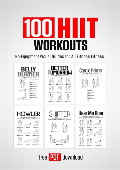100 Hiit Workouts Being Given Away For Free In Pdf Form By Darebee