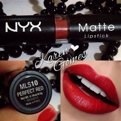 nyx perfect red lipstick