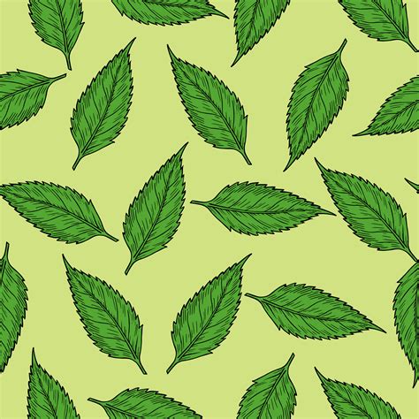 Green Leaves Pattern Vector Clipart Image Free Stock Photo Public