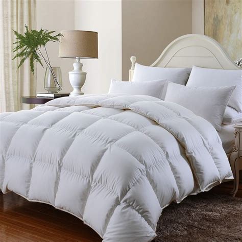 Duck Down Duvet Luxury King Size Lightweight Reversible Polyester Microfiber Bed Sleeping