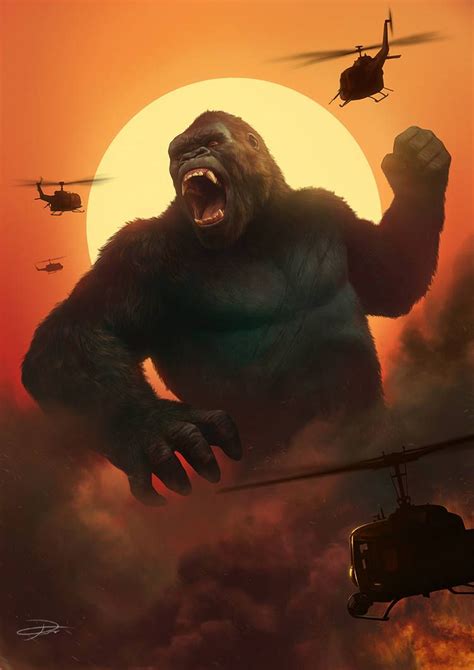 Kong Skull Island Illustration By Yinyuming King Kong Art King Kong