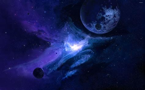 Planet In The Blue Galaxy Wallpaper Space Wallpapers 52876
