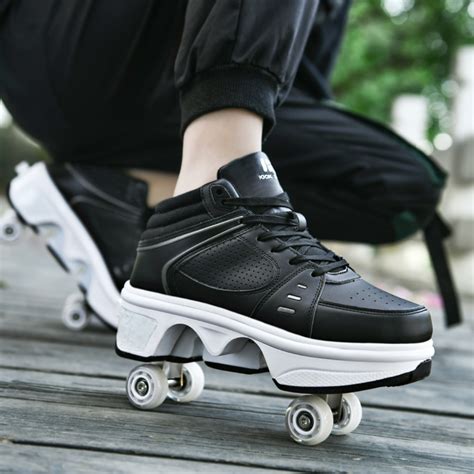 Kick Speed™ Roller Skate Shoes Black Edition Mid 7 Led