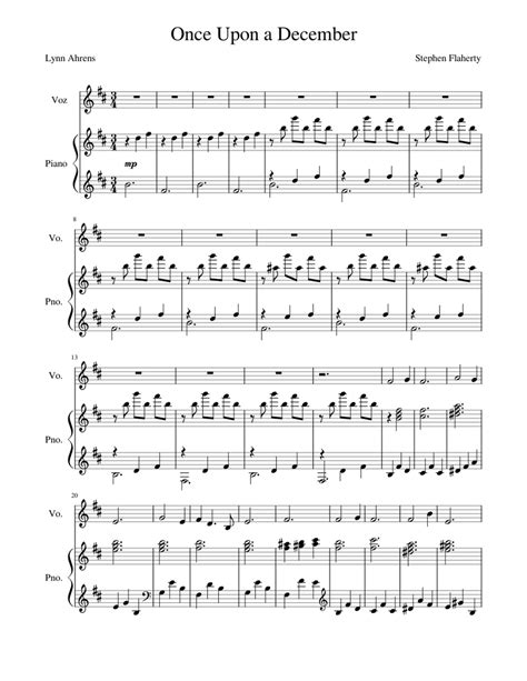 Once upon a december sheet music violin. Once upon a December Sheet music for Piano, Vocals (Mixed ...