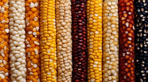 Diverse Varieties Of Textured Dried Corn Background Sweetcorn Corn