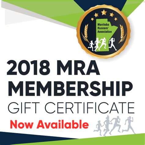 Mra Membership T Certificate Manitoba Runners Association