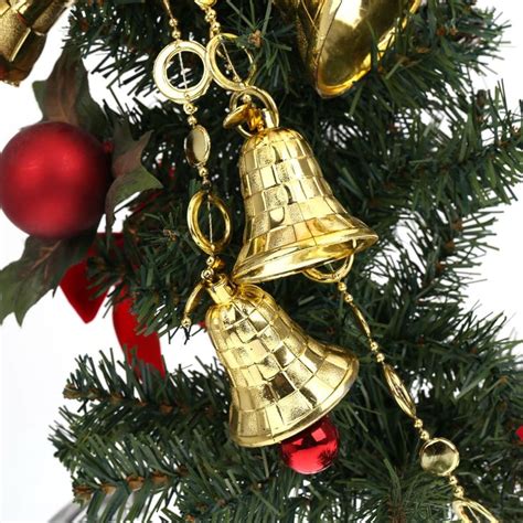 5pcs Christmas Bell Tree Baubles Light Decoration Ornaments Glitter