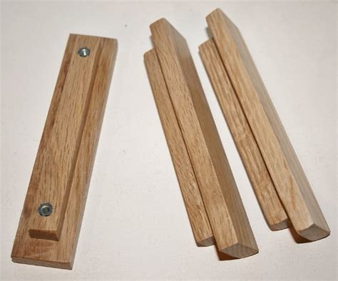 Wooden Door Handle Solid Oak Bar Handle For Kitchen Cupboards Cabinets