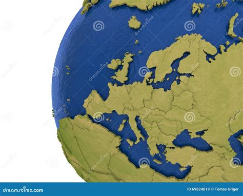 European Continent On Earth Stock Illustration Illustration Of Region