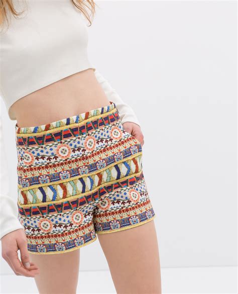 Bomb Product Of The Day Zara Multi Printed Shorts Fashion Bomb Daily