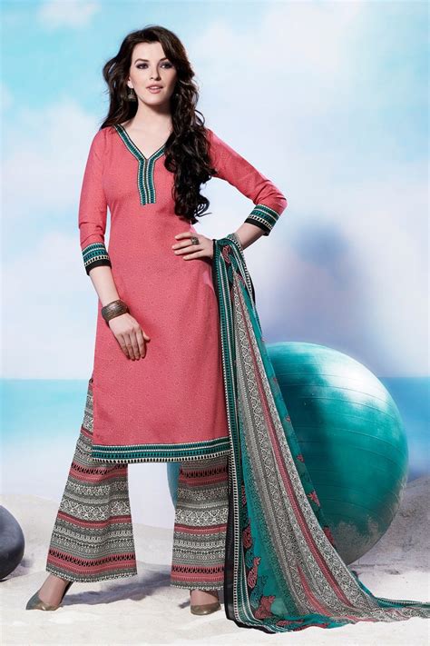 Pink Cotton Salwar Kameez Cotton Salwar Kameez Suits For Women Fashion