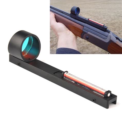 Holographic Red Dot Scope Sight Red Fiber For Shotgun Rib Rail Hunt