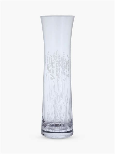 Dartington Crystal Bloom Lavender Glass Vase H32cm Clear At John