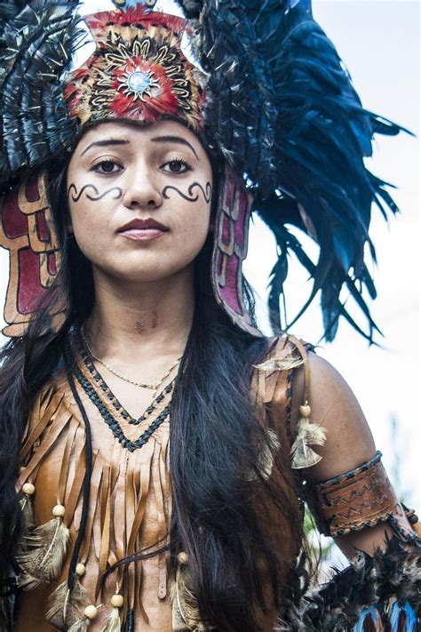 Nahuatl Aztec Traditional Woman From Mexico City Aztec Warrior