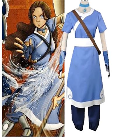 katara cosplay blue costume avatar the last airbender girl halloween outfits new ebay