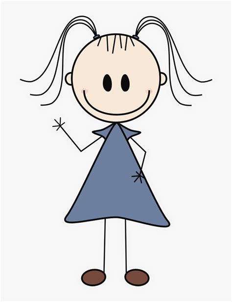 Transparent Happy Person Png Stick Figure Girl Png Download