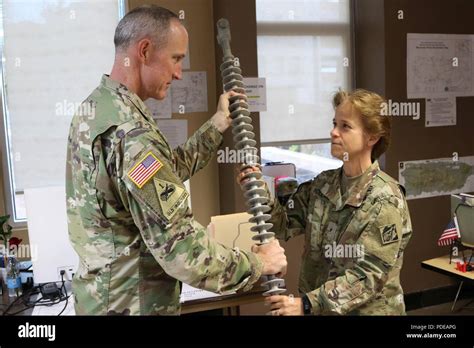 Us Army Colonel Jason Kirk Conducts A Battle Rhythm Handover To Ltc