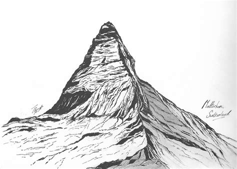 Mountains Minimal Pen And Pencil On Behance