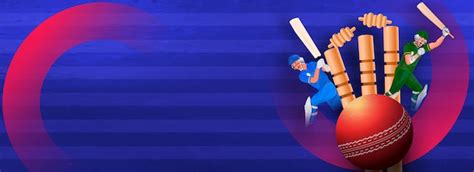 Banner With Cricket Tournaments And Bat Premium Vector