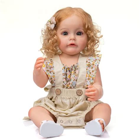 22 Inch Reborn Doll Soft Full Body Silicone Vinyl Cute Girls Dolls