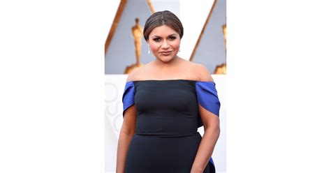 Mindy Kaling Oscars Hair And Makeup On The Red Carpet Popsugar