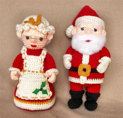 Santa And Mrs Claus Crochet Pattern Muñecos De Ganchillo Ganchillo